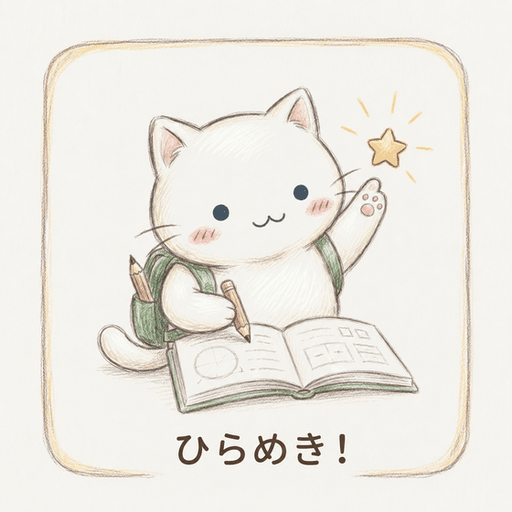 ひらめく白猫