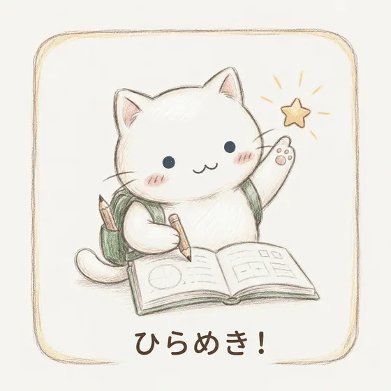 ひらめく白猫